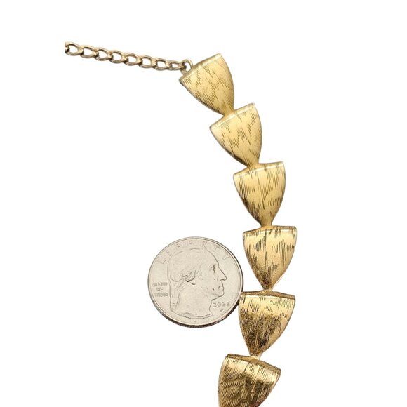 NOT FOR SALE Napier Vintage Sterling Gold Vermeil Choker Modernist Necklace - Picture 8 of 10